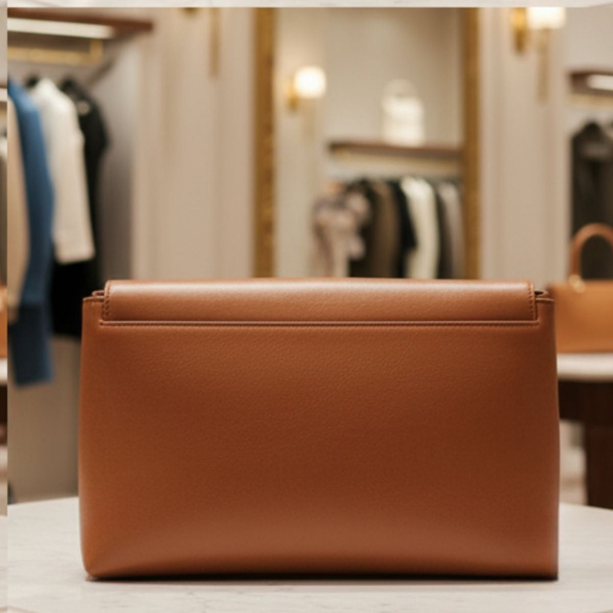 Pochette Élégance Intemporelle – Sac Clutch Effet Cuir avec Anse Intégrée