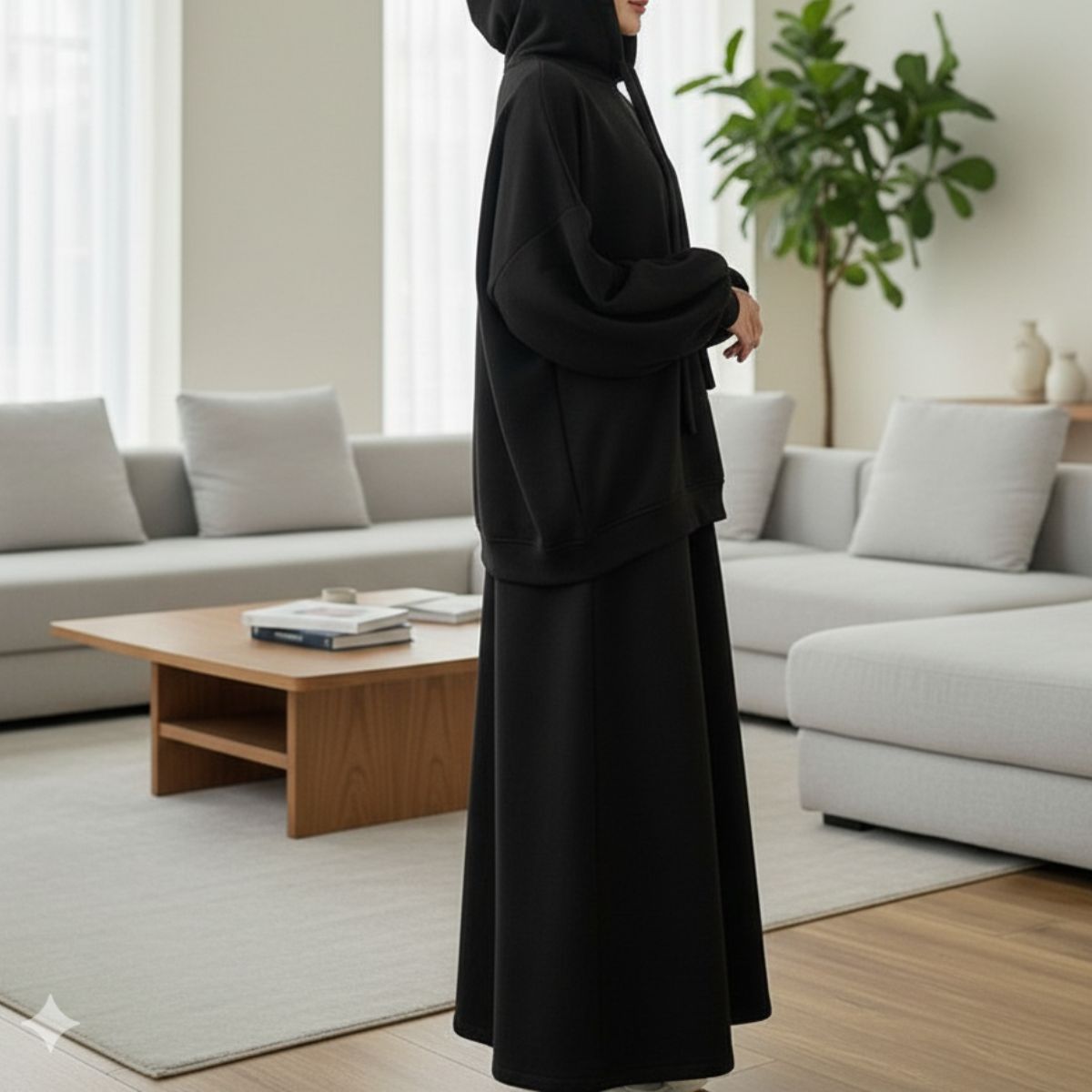 Ensemble Hoodie & Jupe Longue Élégance Urbaine – Anytha