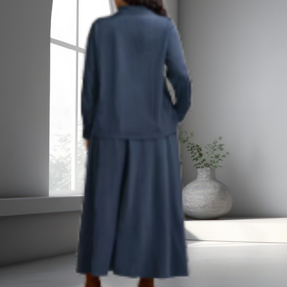 Jupe longue unie décontractée et élégante pour femmes rondes