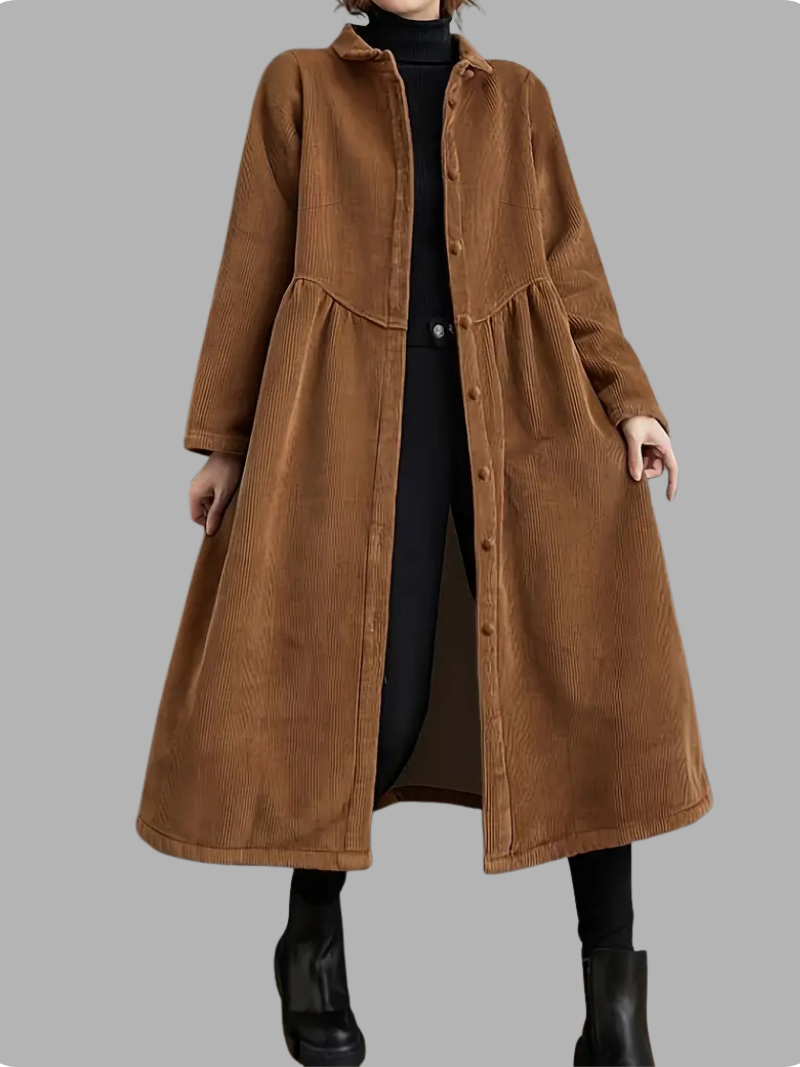 Women's Fitted Corduroy Coat