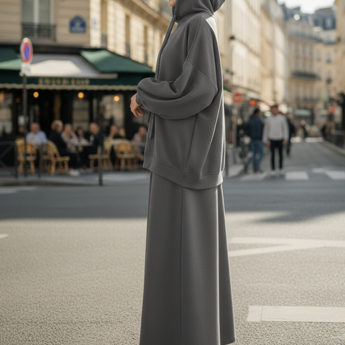 Ensemble Hoodie & Jupe Longue Élégance Urbaine – Anytha