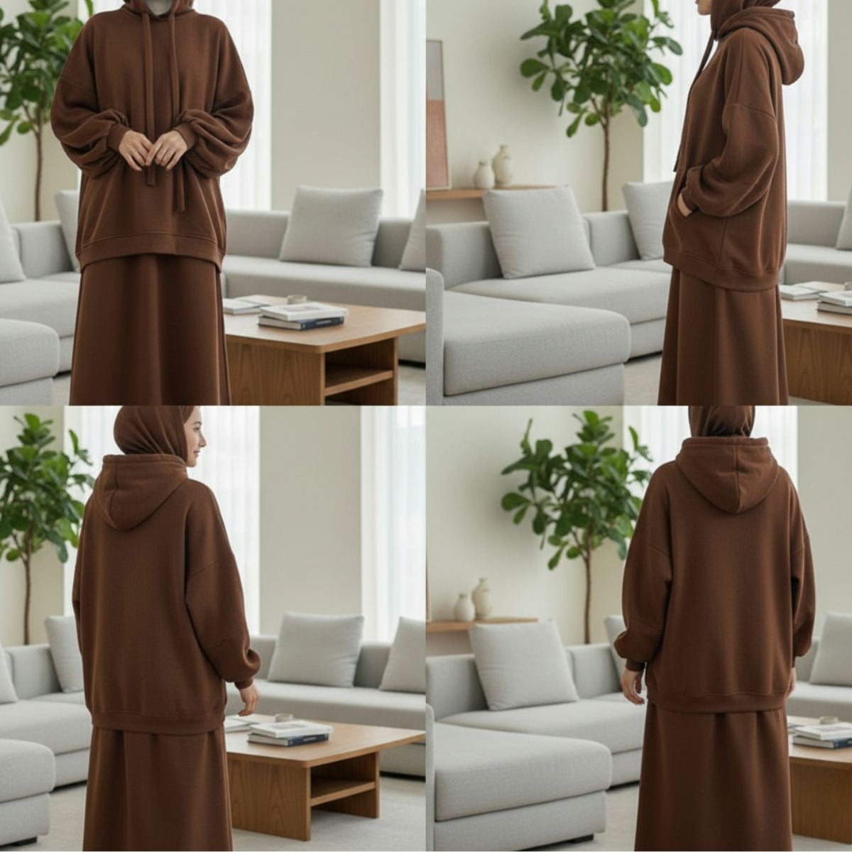 Ensemble Hoodie & Jupe Longue Élégance Urbaine – Anytha