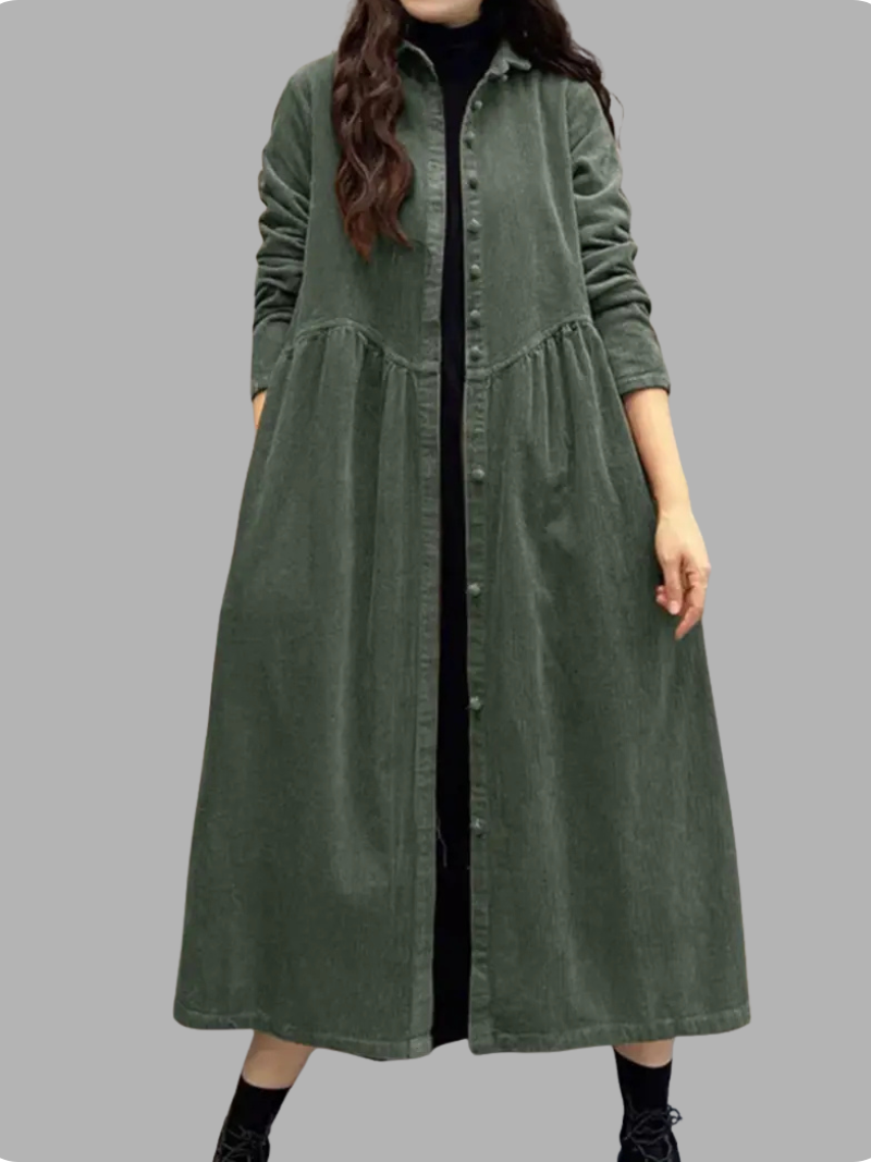 Women's Fitted Corduroy Coat