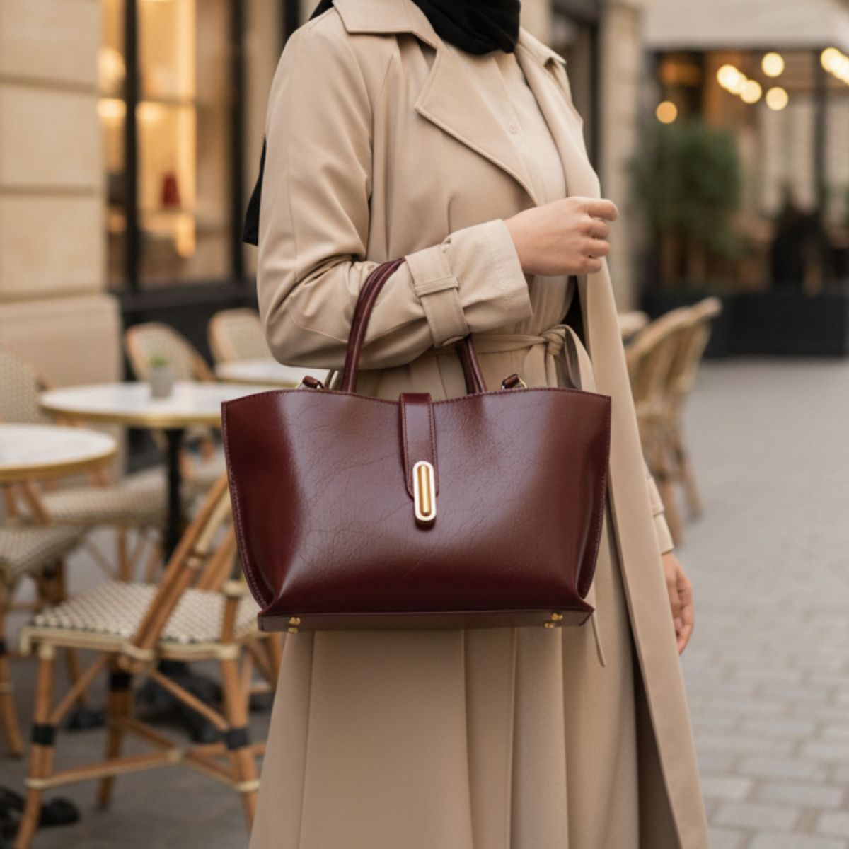 Set Signature Élégance – Bordeaux & Coffee Brown