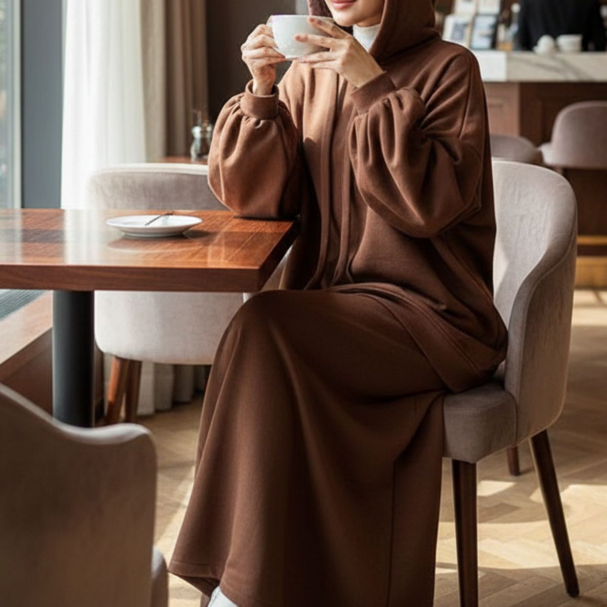 Ensemble Hoodie & Jupe Longue Élégance Urbaine – Anytha