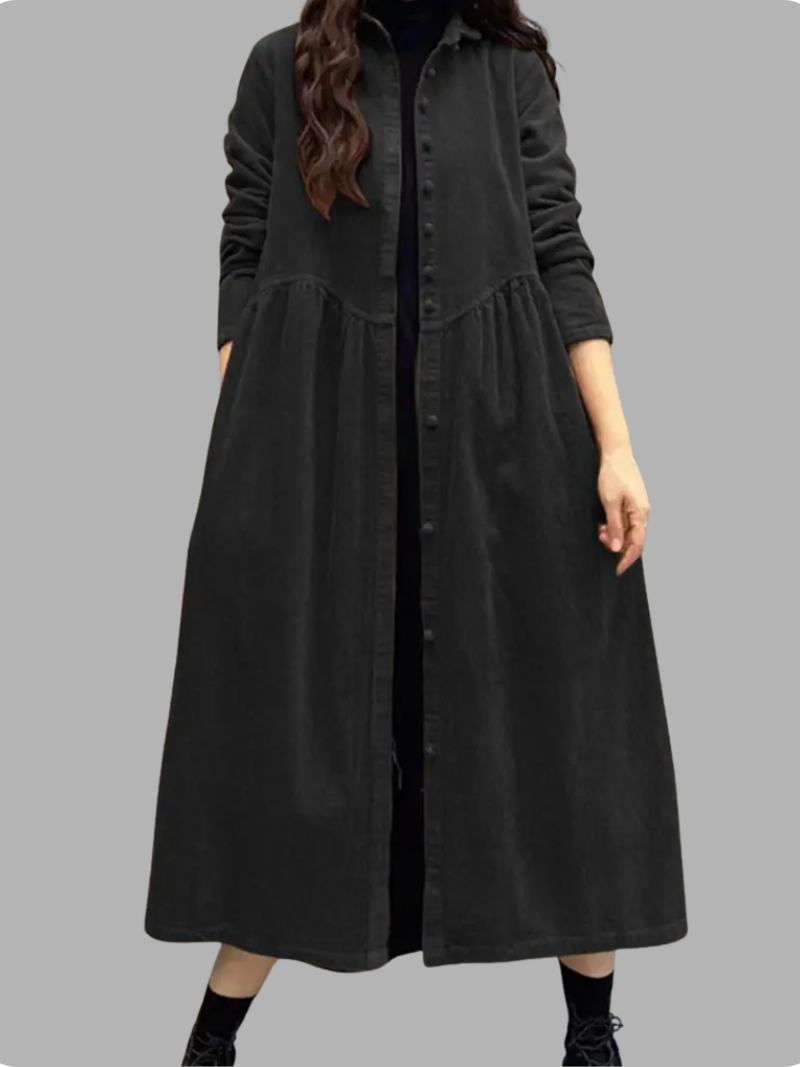 Women's Fitted Corduroy Coat